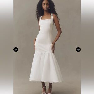 BHLDN White bridal Sleeveless Square-Neck Trumpet Maxi Dress Maxi Dress sz S